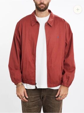 Polo Ralph Lauren Harrington Jacket Large Red Rust Cotton Twill Large